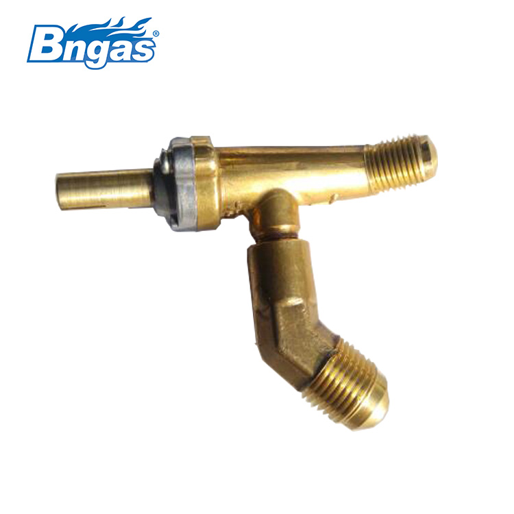 Gas safety valve angled gas valve for gas BBQ grill